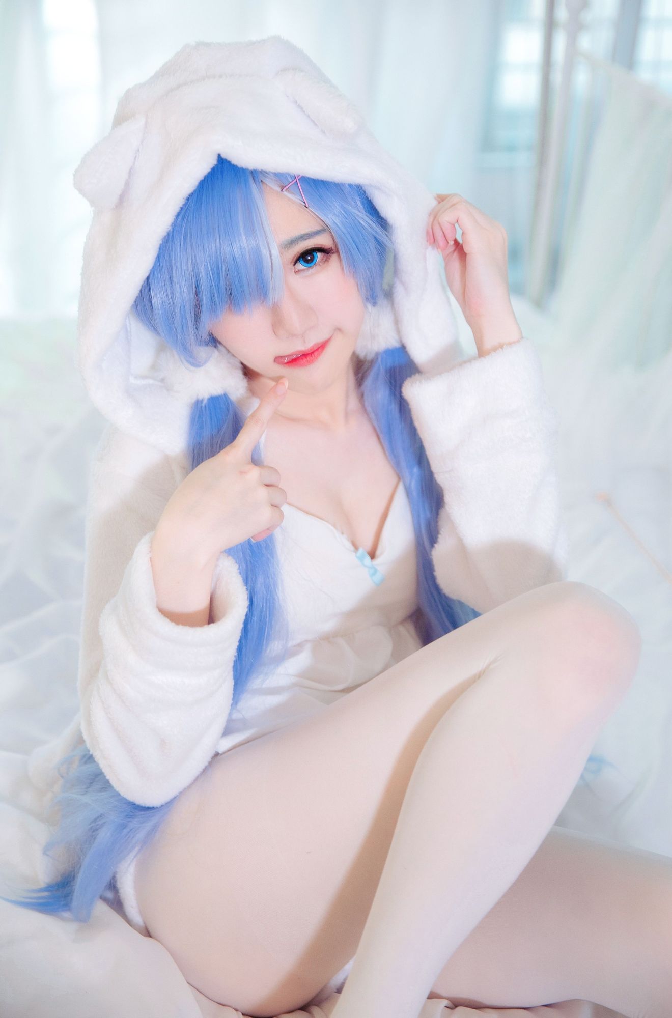 No.032-Rem White Kitty [49P]-cos王者-用心收藏好每一套cos美图