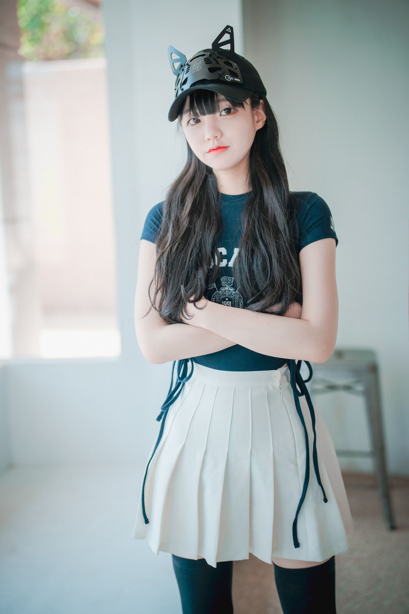 No.034-[DJAWA] Classic Athletic Girl in Navy Blue [71P]-cos王者-用心收藏好每一套cos美图