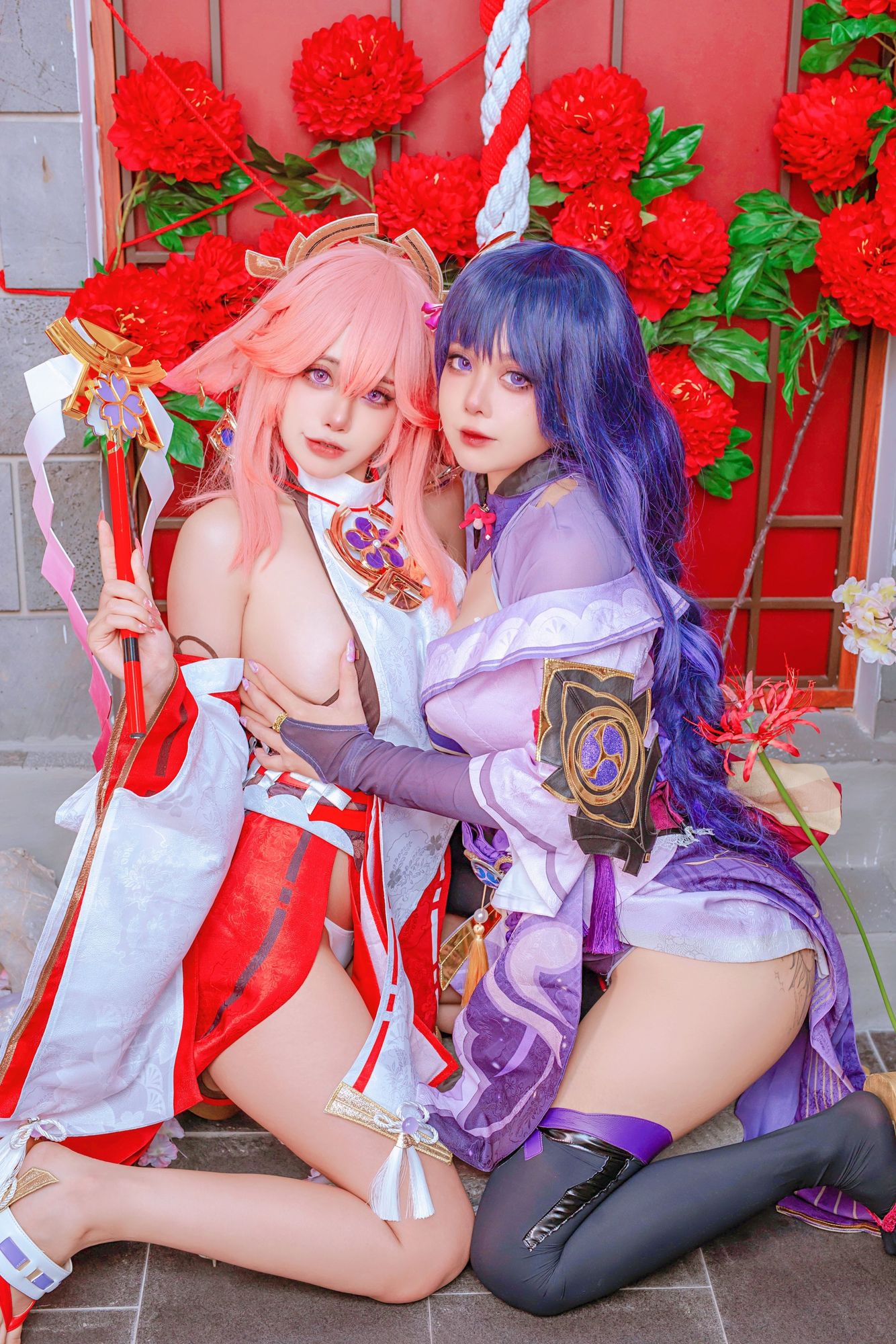 No.055-Yae Miko x Raiden Shogun [93P]-cos王者