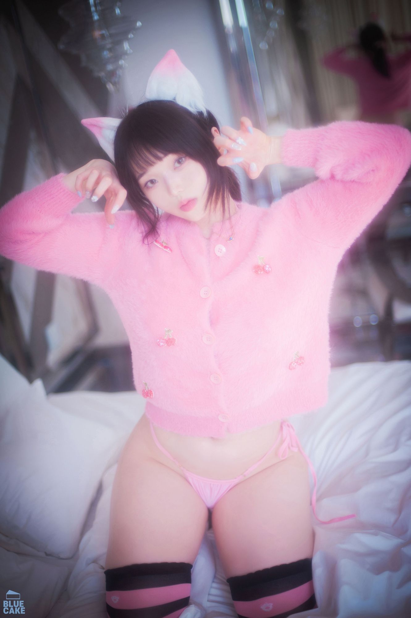 No.092-[BLUECAKE] Naughty Cats Pink & Mint RED [144P]-cos王者-用心收藏好每一套cos美图