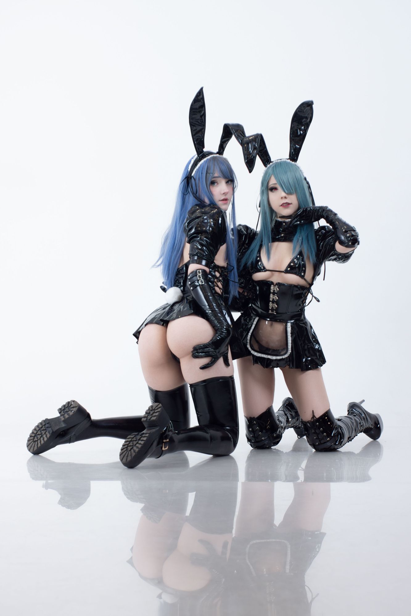 No.011-Latex Bunny Twins [57P 10V]-cos王者-用心收藏好每一套cos美图