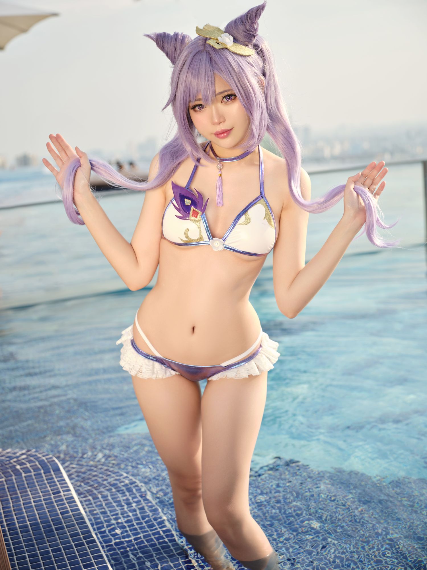 图片[3]-No.107 – Keqing Swimsuit [15P]-cos王者